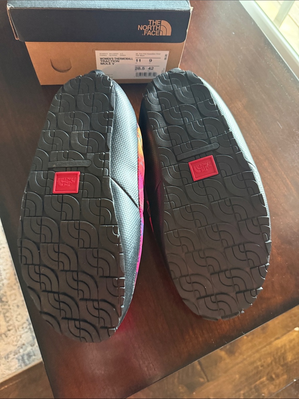 The North Face Kids Slip-On Quilted Slippers in Pink Multi - Picture 3 of 3